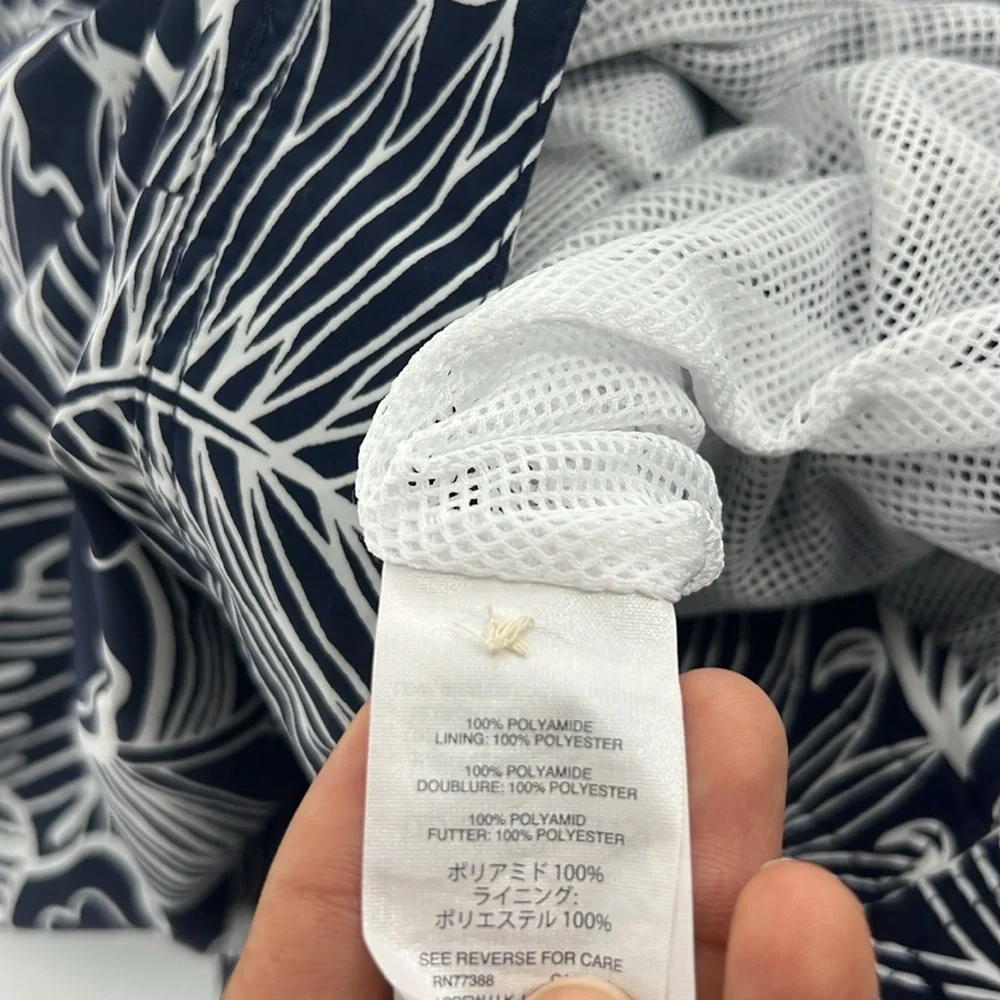 J. Crew‎ Blue and White Board Shorts with Tropical Print size 34